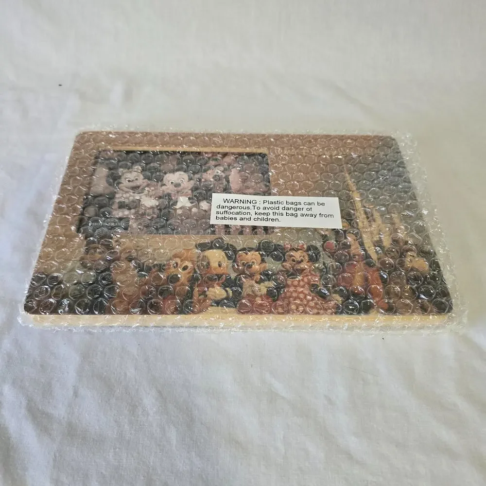 Disney Parks 4 x 6 Wood Photo Frame Featuring Micky Mouse & Friends 11